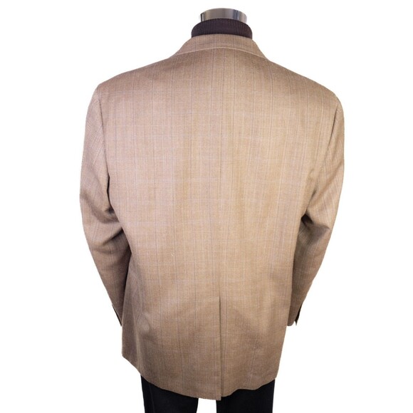 Ralph Lauren Mens Beige Herringbone 2 Button Sport Coat Blazer Jacket Sz 48R EUC - Picture 8 of 13